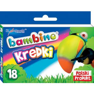 Kredki świecowe Bambino, 18 kolorów